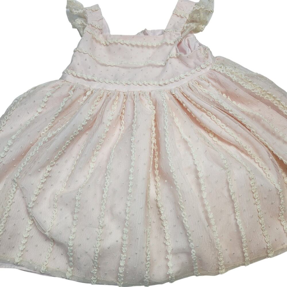 Pastourelle Pippa & Julie Pink Tulle Party Dress 18M Lace Trim Formal